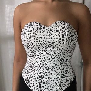 Black And White Corset Top - Large